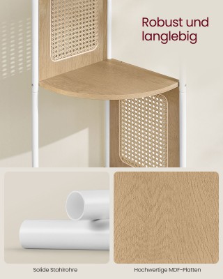 Ραφιέρα Γωνίας 5 Επιπέδων VASAGLE με Ρατάν Πλαϊνά, 61.4 εκ., Δρυς Μ... Ραφιέρα Γωνίας 5 Επιπέδων VASAGLE με Ρατάν Πλαϊνά, 61.4 εκ., Δρυς Μ...