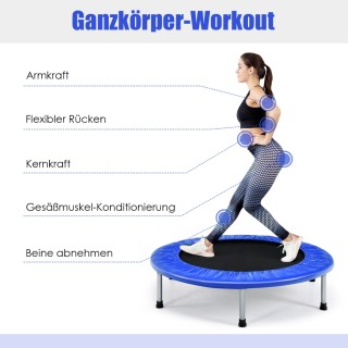 Costway Μίνι Πτυσσόμενο Τραμπολίνο Γυμναστικής 97 εκ. Μπλε TW10001BL