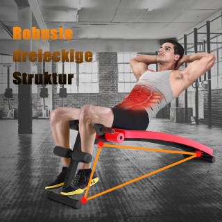 Costway Πτυσσόμενος Πάγκος Κοιλιακών έως 200kg - Ρυθμιζόμενος Κόκκι...