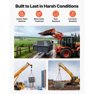 VEVOR Αλυσίδα Ανύψωσης 10mm x 3m, 4-Πόδια με Αναρτήσεις G80, 10.4 Τ...