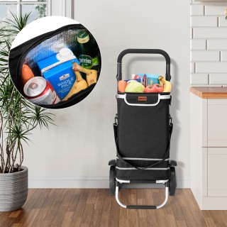 BAKAJI Πτυσσόμενο Καρότσι Αγορών 56L Μαύρο, Θερμική Τσάντα Τρόλεϊ μ... BAKAJI Πτυσσόμενο Καρότσι Αγορών 56L Μαύρο, Θερμική Τσάντα Τρόλεϊ μ...