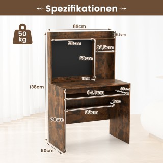 Costway Γραφείο Υπολογιστή με Μαγνητικό Πίνακα για το Σπίτι, με Ράφ... Costway Γραφείο Υπολογιστή με Μαγνητικό Πίνακα για το Σπίτι, με Ράφ...