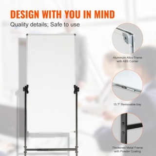 Κινητός Μαγνητικός Πίνακας VEVOR 24x48, Διπλής Όψης με Ρόδες BBYCD... Κινητός Μαγνητικός Πίνακας VEVOR 24x48, Διπλής Όψης με Ρόδες BBYCD...