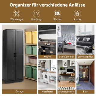 Ντουλάπα με Δύο Πόρτες με Ρυθμιζόμενα Ράφια και Αντικραδασμικά Εξαρ...