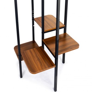 Επιδαπέδια Κρεμάστρα με Ράφια Μαύρο ModernHome YLT-0707-01P