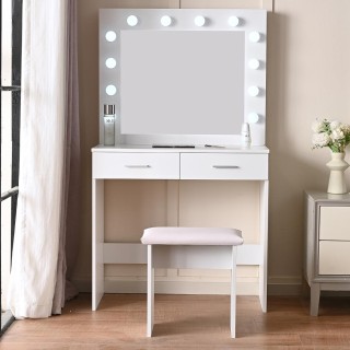 Shally Dogan Τουαλέτα Trucco Ofelia με Καθρέφτη και Σκαμπό 12 Led ... Shally Dogan Τουαλέτα Trucco Ofelia με Καθρέφτη και Σκαμπό 12 Led ...