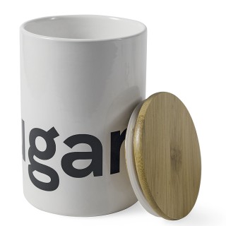 Villa DEste Βάζο ζάχαρης 750 ml από κεραμικό με καπάκι από μπαμπού... Villa DEste Βάζο ζάχαρης 750 ml από κεραμικό με καπάκι από μπαμπού...