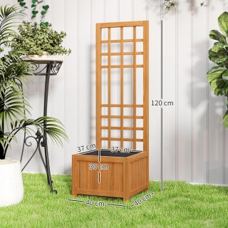 Outsunny Ζαρντινιέρα με Πέργκολα για Αναρριχώμενα με Οπή Αποστράγγι... Outsunny Ζαρντινιέρα με Πέργκολα για Αναρριχώμενα με Οπή Αποστράγγι...