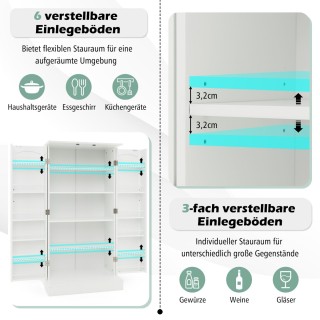 Costway Ντουλάπι Κουζίνας με 2 Πόρτες & 6 Ρυθμιζόμενα Ράφια Αποθήκε... Costway Ντουλάπι Κουζίνας με 2 Πόρτες & 6 Ρυθμιζόμενα Ράφια Αποθήκε...