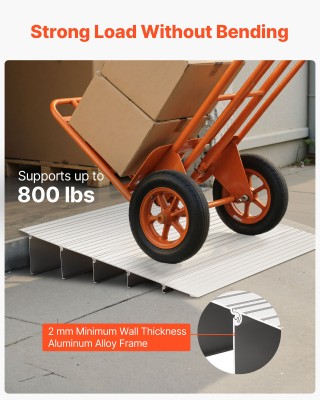 VEVOR Ράμπα Αλουμινίου για Θύρα, Ανύψωση 138 mm, Φορτίο έως 363 kg,...