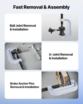 VEVOR Σύστημα Πρέσας Ρουλεμάν, 10+24 Τεμάχια, 2 σε 1 Σετ Πίεσης Σφα...