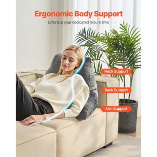 VEVOR Μεγάλο Μαξιλάρι Κρεβατιού με Τεμαχισμένο Αφρό Μνήμης Πλενόμεν...