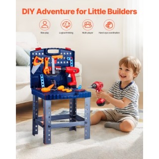 VEVOR Παιδικός Πάγκος Εργασίας με 56 Εργαλεία και Ηλεκτρικό Τρυπάνι... VEVOR Παιδικός Πάγκος Εργασίας με 56 Εργαλεία και Ηλεκτρικό Τρυπάνι...