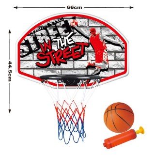 BAKAJI Καλάθι Μπάσκετ Τοίχου Για Παιδιά Για Εξωτερικό Χώρο Με Μπάλα...