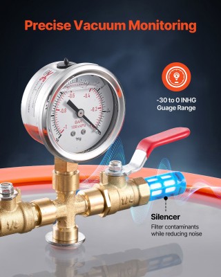 VEVOR Κιτ Κενού Ανοξείδωτου 11.36L με Αντλία 3.5 CFM ZKBYZKTTZDJ1C7...