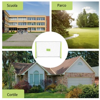 HOMCOM  Πόρτα ποδοσφαίρου για ενήλικες και παιδιά, δίχτυ με στόχο κ...