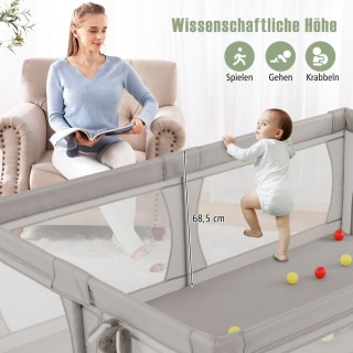 Costway  Παιδικό πάρκο με 50 μπάλες, 2 πόρτες, αναπνεύσιμο δίχτυ κα...