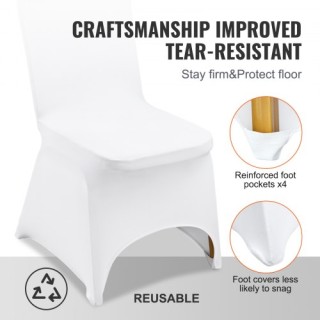 Καλύμματα Καρεκλών Γάμου VEVOR 50τμχ Λευκά Spandex (50τμχ) 50TGXBS... Καλύμματα Καρεκλών Γάμου VEVOR 50τμχ Λευκά Spandex (50τμχ) 50TGXBS...