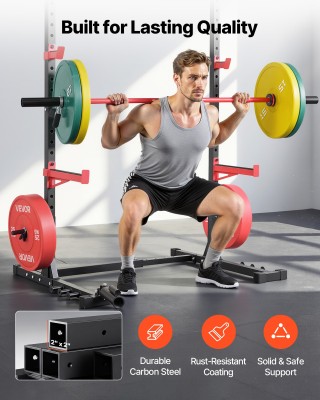 VEVOR Πολυλειτουργικός Ρυθμιζόμενος Power Cage με Προσαρμοζόμενο Πλ...