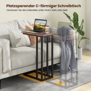 Costway  Τραπεζάκι Καναπέ C-Σχήματος για Εξοικονόμηση Χώρου JV11813CF