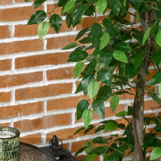 Outsunny Τεχνητό Φυτό Δέντρο Τσαγιού με 546 Ρεαλιστικά Φύλλα και Κε...