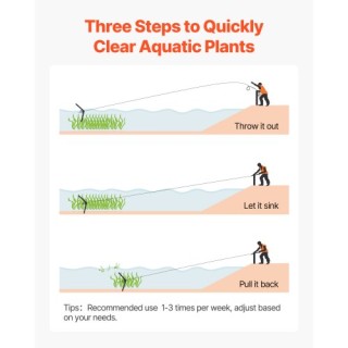 VEVOR Κοπτικό Ζιζανίων Λίμνης - Εργαλείο Κοπής Υδρόβιων Φυτών SCPSB...