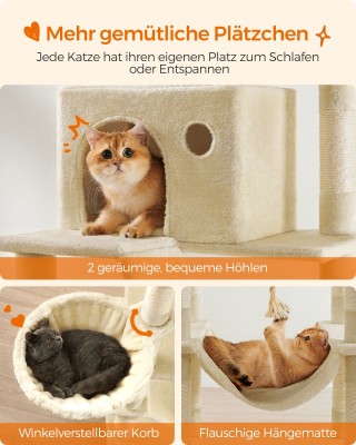 Δέντρο Γάτας /Ονυχοδρόμιο XXL 60 x 50 x 206 εκ. XXL Μπεζ PCT190M01 ...