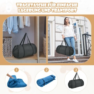 Costway Πολυλειτουργικό Στρώμα Φουτόν με Αφαιρούμενο Κάλυμμα και Τσ...