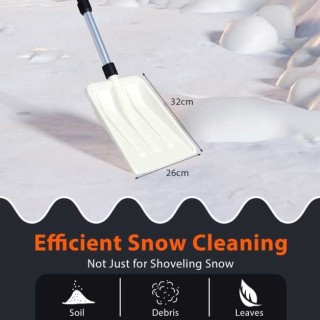 Costway Φτυάρι Χιονιού 26 εκ. πλάτος με Εργονομική Λαβή & Ανθεκτική...