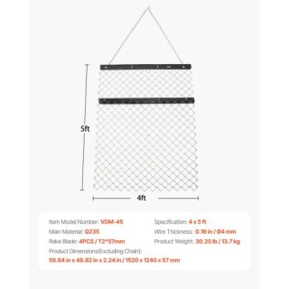 VEVOR Σύρσιμο Άροτρο 4x5 Chain Harrow για ATV/UTV/Τρακτέρ LP45FTSWK... VEVOR Σύρσιμο Άροτρο 4x5 Chain Harrow για ATV/UTV/Τρακτέρ LP45FTSWK...