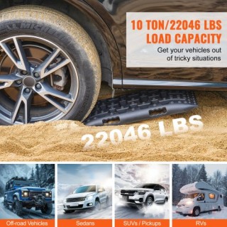 Σετ 2 Τraction Boards VEVOR με Τσάντα Αποθήκευσης - Μαύρο  QCTKBZBS...