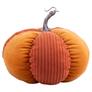 Galileo Μεσαία Διακοσμητική Κολοκύθα από Βελούδο σε Πορτοκαλί Χρώμα...