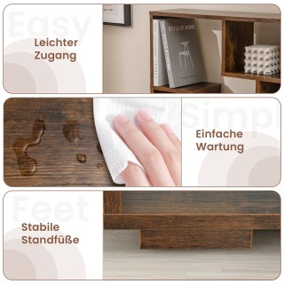 Μοντέρνα Ραφιέρα με Γεωμετρικό Σχέδιο και Ανοιχτά Τμήματα 70 x 20 x... Μοντέρνα Ραφιέρα με Γεωμετρικό Σχέδιο και Ανοιχτά Τμήματα 70 x 20 x...