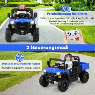 Costway Ηλεκτρικό Αυτοκίνητο Παιδιών με Ηλεκτρική Ανατροπή & Τηλεχε...