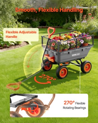 VEVOR Πολυχρηστικό Καρότσι Κήπου με Μηχανισμό Γρήγορης Κλίσης SLZXT...
