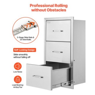 VEVOR Συρτάρια Εξωτερικής Κουζίνας Τριπλά BBQ 18.5x22.5x22.5 ZJCTJ1... VEVOR Συρτάρια Εξωτερικής Κουζίνας Τριπλά BBQ 18.5x22.5x22.5 ZJCTJ1...