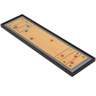 Costway 114 CM Επιτραπέζιο Shuffleboard & Curling 2-σε-1 Παιχνίδι μ...