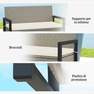 Outsunny Πάγκος Κήπου 2 Θέσεων με Κασονιέρα 151.5L από Ρατάν με Πλά... Outsunny Πάγκος Κήπου 2 Θέσεων με Κασονιέρα 151.5L από Ρατάν με Πλά...