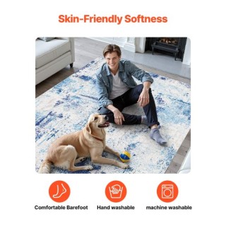 VEVOR Μοντέρνο Μπλε Ανθεκτικό Χαλί 5x7 ft JXZXDT5X7FTX23OBS001V0