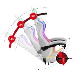 Huzaro Καρέκλα Γραφείου Gaming 70 x 70 x 126 εκ. Force 4.7 White RG... Huzaro Καρέκλα Γραφείου Gaming 70 x 70 x 126 εκ. Force 4.7 White RG...