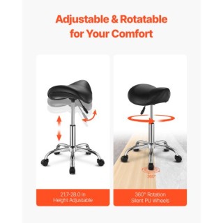 Περιστρεφόμενο Σκαμπό με Ρόδες Δερματίνη Ρυθμιζόμενο Ύψος 54 x 54 x... Περιστρεφόμενο Σκαμπό με Ρόδες Δερματίνη Ρυθμιζόμενο Ύψος 54 x 54 x...