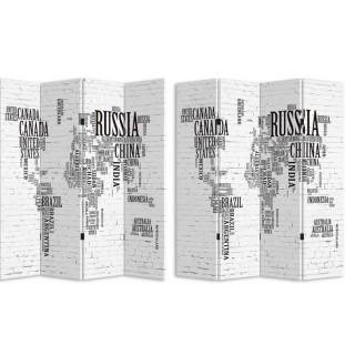 BAKAJI Παραβάν 4 Πάνελ με Εκτύπωση Μπρος-Πίσω Υδρόγειος 180x160 Δι... BAKAJI Παραβάν 4 Πάνελ με Εκτύπωση Μπρος-Πίσω Υδρόγειος 180x160 Δι...