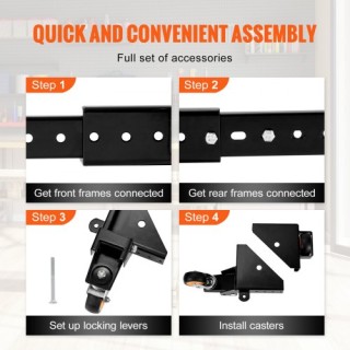 Βάση VEVOR Βαρέως Τύπου 650 lbs για Εργαλεία/Μηχανές  JJYDDZ650LBSL...