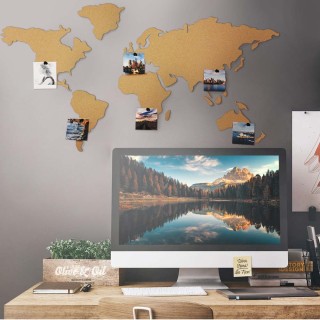 BAKAJI Αυτοκόλλητος Πίνακας Ανακοινώσεων από Φελλό σε Σχήμα Παγκόσ... BAKAJI Αυτοκόλλητος Πίνακας Ανακοινώσεων από Φελλό σε Σχήμα Παγκόσ...