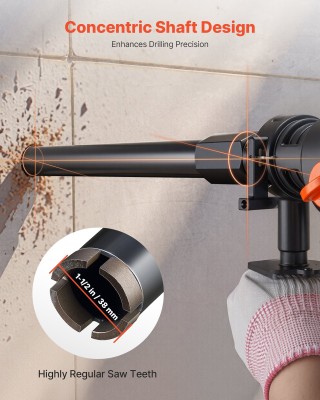 VEVOR Διαμαντένιο Τρυπάνι Υγρής Κοπής - 38mm, 356mm Διάτρηση, Υψηλή... VEVOR Διαμαντένιο Τρυπάνι Υγρής Κοπής - 38mm, 356mm Διάτρηση, Υψηλή...