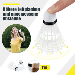 Costway Ρυθμιζόμενο Δίχτυ Μπαντμιντόν με Βάση & Θήκη Μεταφοράς, Περ...