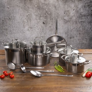 Galileo Κατσαρόλα με καπάκι από ανοξείδωτο ατσάλι 18 εκ. με επαγωγι...