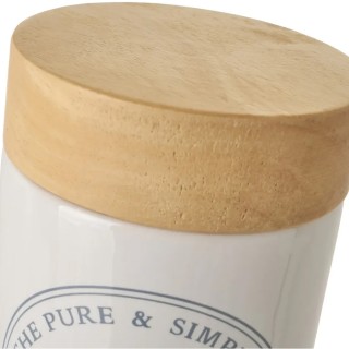 BAKAJI Λευκή Ζαχαριέρα με Ερμητικό Ξύλινο Καπάκι, Βάζο Αποθήκευσης ... BAKAJI Λευκή Ζαχαριέρα με Ερμητικό Ξύλινο Καπάκι, Βάζο Αποθήκευσης ...