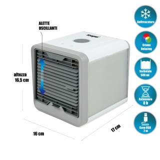 Kooper Φορητός δροσιστής 4 σε 1 Cromo Relaxing 7 χρώματα LED 8 ώρες... Kooper Φορητός δροσιστής 4 σε 1 Cromo Relaxing 7 χρώματα LED 8 ώρες...