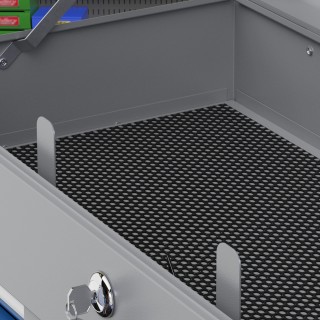 DURHAND Ατσάλινη εργαλειοθήκη με 6 συρτάρια, θήκη και 2 κλειδιά, 60... DURHAND Ατσάλινη εργαλειοθήκη με 6 συρτάρια, θήκη και 2 κλειδιά, 60...